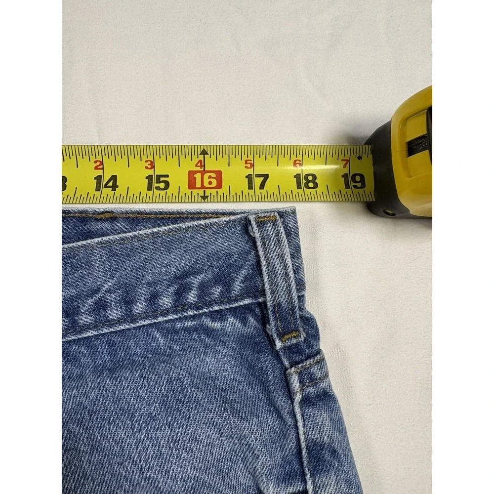 Carhartt B18 DST Straight Leg Denim Jeans Mens Measures 36x30 Blue Workwear Fade